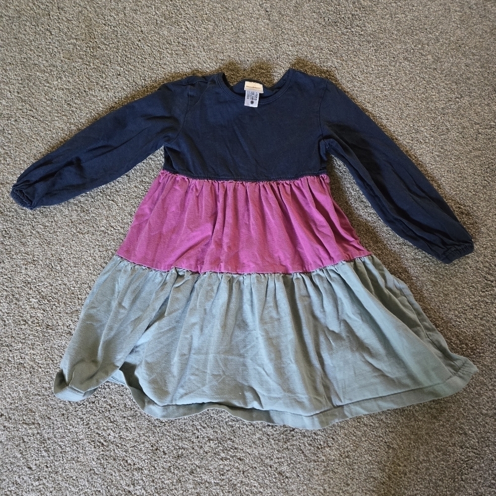 Hanna Andersson Colorblock Twirl Power Dress Blue Multi 5